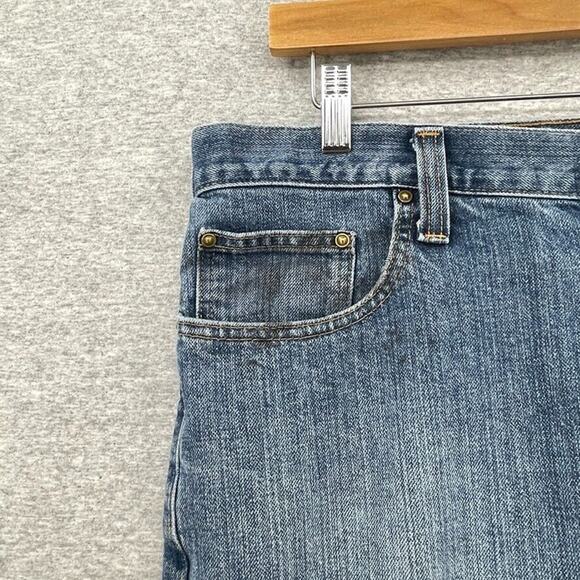 Carhartt Jeans Mens 36 X 32 Blue Denim Relaxed Fit Straight Leg Rugged Workwear - Picture 4 of 12